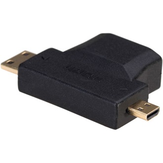 Akyga AK-AD-23 HDMI -> HDMI micro D HDMI mini C F/M adapter fekete