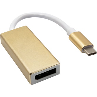 Akyga AK-AD-56 USB-C -> Displayport M/F adapter 0.15m arany