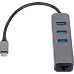 Akyga AK-AD-66 1Gb/s USB-C RJ45 hálózati adapter +3 portos USB 3.0 HUB