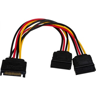 Akyga AK-CA-31 SATA Power -> 2db SATA Power M/F adapter 0.15m