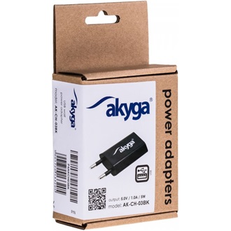 Akyga AK-CH-03BK univerzális hálózati töltő adapter fekete
