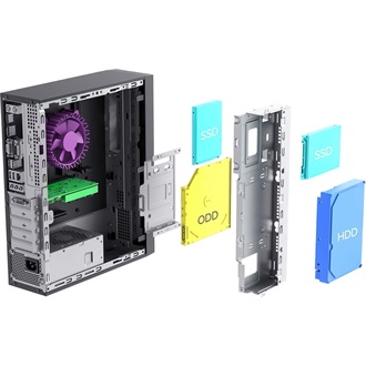 Akyga AK-302-01BL táp nélküli SFF számítógépház fekete