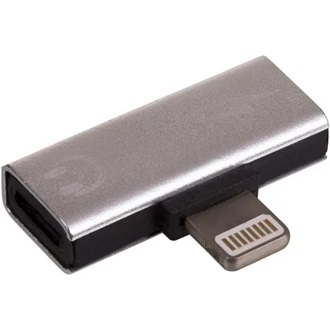 Akyga AK-AD-64 Lightning -> 2db Lightning M/F adapter ezüst