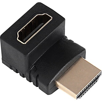 Akyga AK-AD-70 HDMI 1.4 -> HDMI 1.4 M/F adapter fekete 90° fel