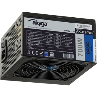 Akyga AK B1 700 Basic Black Edition ATX desktop tápegység 700W OEM