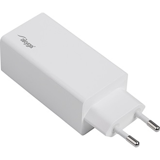 Akyga AK-CH-20 100W univerzális hálózati töltő adapter fehér (GaN; QC3.0)