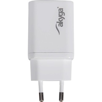 Akyga AK-CH-28 GaN 45W univerzális hálózati töltő adapter fehér (QC3.0)