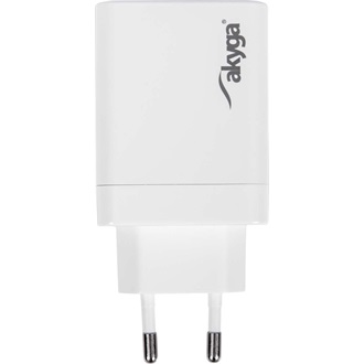 Akyga AK-CH-29 GaN 45W univerzális hálózati töltő adapter fehér (QC3.0)