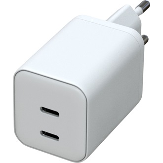 Akyga AK-CH-29 GaN 45W univerzális hálózati töltő adapter fehér (QC3.0)