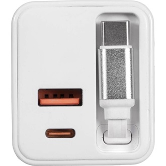 Akyga AK-CH-30 GaN 65W univerzális hálózati töltő adapter fehér (QC3.0)