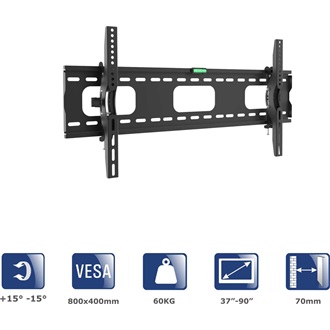 Akyga AK-MB-08 37"-90" monitor TV fali tartó fekete