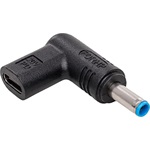 Akyga USB-C -> DC 4,5 x 3,0mm F/M töltő adapter fekete 90°
