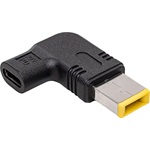Akyga USB-C -> Slim Tip F/M töltő adapter fekete 90°, Lenovo