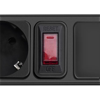 Akyga AK-SP-06A Surge Protector 5db villásdugó CEE 7/3 (EU) elosztó 1.8m fekete