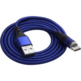 Akyga AK-USB-42 magnetic USB-C -> USB-A 2.0 M/M adatkábel 1m kék