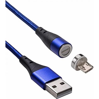 Akyga AK-USB-47 USB-A 2.0 -> USB-B 2.0 micro magnetic M/M adatkábel 1m kék