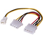 Akyga Molex Power 4pin -> Molex Power 4pin Power 3pin M/M adapter 0.15m