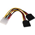 Akyga Molex Power 4pin -> 2db SATA Power M/F tápkábel 0.15m