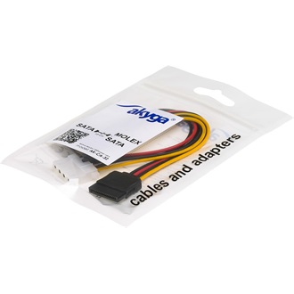 Akyga AK-CA-32 SATA -> SATA Molex Power 4pin M/M adapter 0.15m