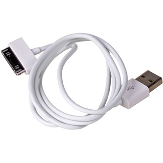 Akyga AK-USB-08 Apple 30pin -> USB-A 2.0 M/M adatkábel 1m fehér