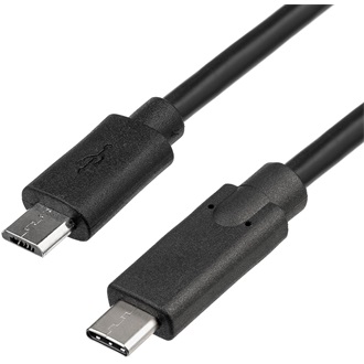 Akyga AK-USB-16 USB-C -> USB-B 2.0 micro M/M adatkábel 1m fekete
