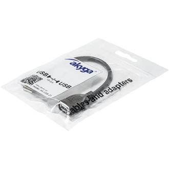 Akyga AK-USB-23 USB-A 2.0 - USB-A 2.0 M/F 0.15m