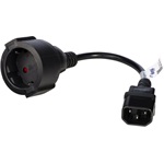 Akyga C14 -> villásdugó CEE 7/4 (EU) M/F tápkábel 0.15m fekete