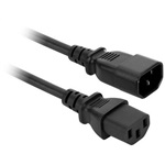 Akyga AK-PC-11A C14 -> C13 M/F tápkábel 5m fekete 10A