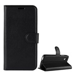 Alcatel 1 Gigapack Tok álló, bőr hatású FLIP, prémium, FEKETE