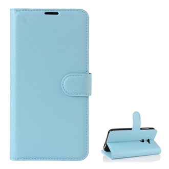 Alcatel A3 Gigapack tok álló, bőr hatású FLIP, prémium, VILÁGOSKÉK