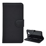 Alcatel Idol Mini Gigapack tok álló, bőr hatású FLIP, prémium, FEKETE