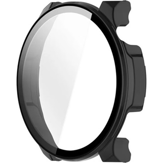 Amazfit Balance 2 GIGAPACK Műanyag keret BUMPER, ütésállóság + kijelzővédő üveg, FEKETE