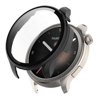 Amazfit Balance Gigapack Műanyag keret ütésálló + kijelzővédő üveg FEKETE