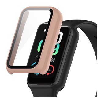 Amazfit Band 7 Gigapack Műanyag keret ütésálló + kijelzővédő üveg RÓZSASZÍN