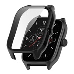 Amazfit GTS 4 Gigapack Műanyag keret ütésálló + kijelzővédő üveg FEKETE
