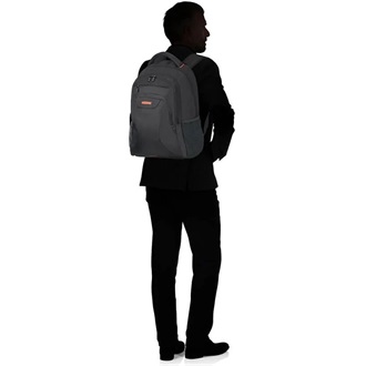 American Tourister At Work 17,3" notebook poliészter hátizsák fekete-narancssárga 34L