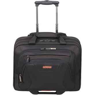 American Tourister at Work Rolling Tote 15,6" notebook poliészter gurulós táska fekete-narancssárga