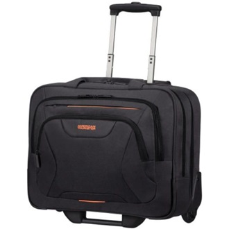 American Tourister at Work Rolling Tote 15,6" notebook poliészter gurulós táska fekete-narancssárga