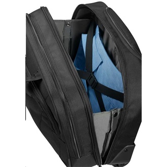 American Tourister at Work Rolling Tote 15,6" notebook poliészter gurulós táska fekete-narancssárga