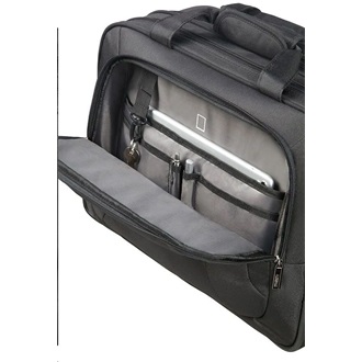 American Tourister at Work Rolling Tote 15,6" notebook poliészter gurulós táska fekete-narancssárga