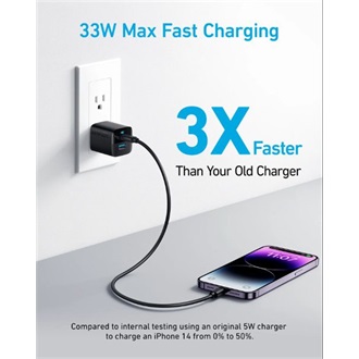 Anker Eufy 323 33W univerzális hálózati töltő adapter fekete