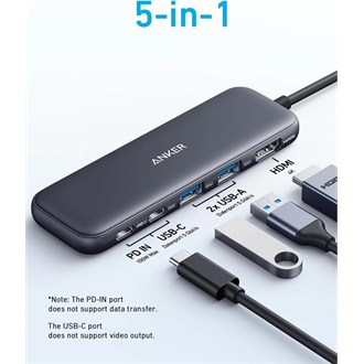 Anker Eufy 332 5-port 100W USB-C dokkoló szürke
