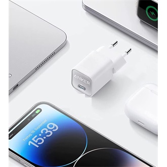 Anker Eufy 511 PowerPort Nano III 30W univerzális hálózati töltő adapter fehér-ezüst