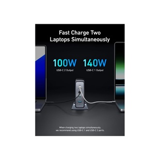 Anker Eufy 749 GaNPrime 240W univerzális hálózati töltő adapter fekete