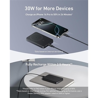 Anker Eufy MagGo iPhone 10000mAh LiPo powerbank fekete (Qi2)