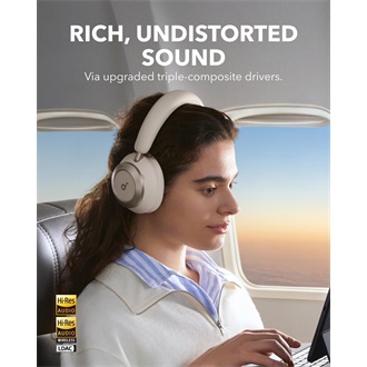 Anker Eufy Soundcore Space One Pro fejhallgató headset fehér