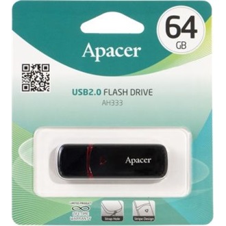 Apacer 64GB AH333 USB-A 2.0 pendrive BOX fekete