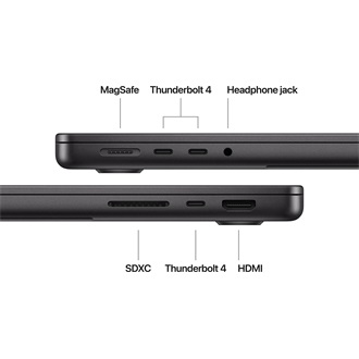 Apple MacBook Pro 14 (2024) notebook fekete (Space Black)