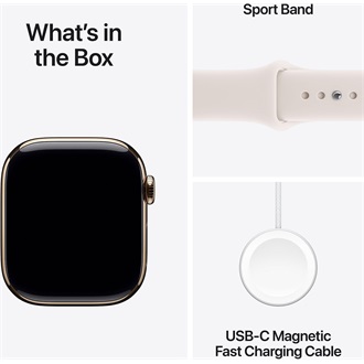 Apple Watch (42mm) Gold Titanium cellular okosóra arany + Light Blush Sport Band - S/M