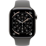 Apple Watch (42mm) Natural Titanium cellular okosóra ezüst + Stone Grey Sport Band - S/M